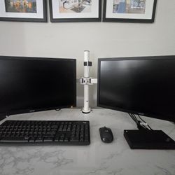 Dual Computer Monitor Setup Plus The Dual Monitor Stand