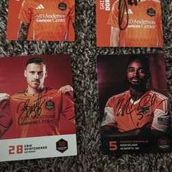 Signed Houston dynamo cards