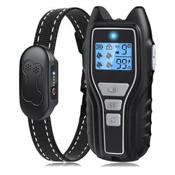 Dog Shock Collar with Remote Control – Rechargeable Dog Training Collar, IPX7 Waterproof E Dog Collar with 4 Safe Flashlight Modes, Vibration Peep, Sh