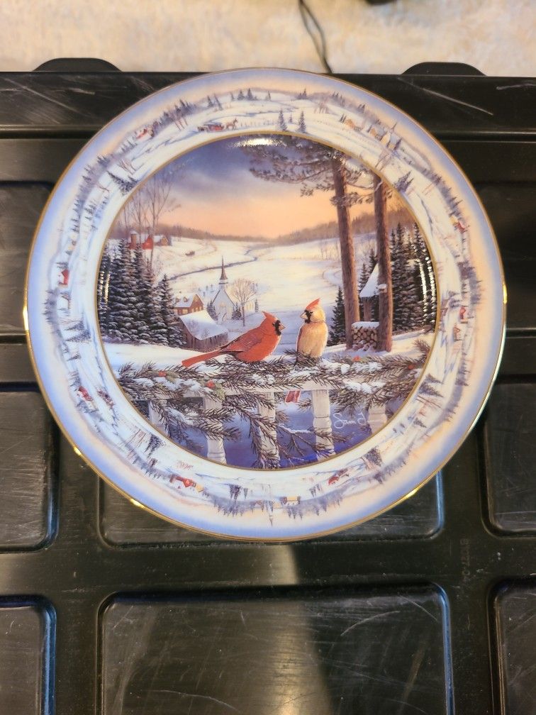 "Evening In Pinegrove" Bradford Exchange Plate