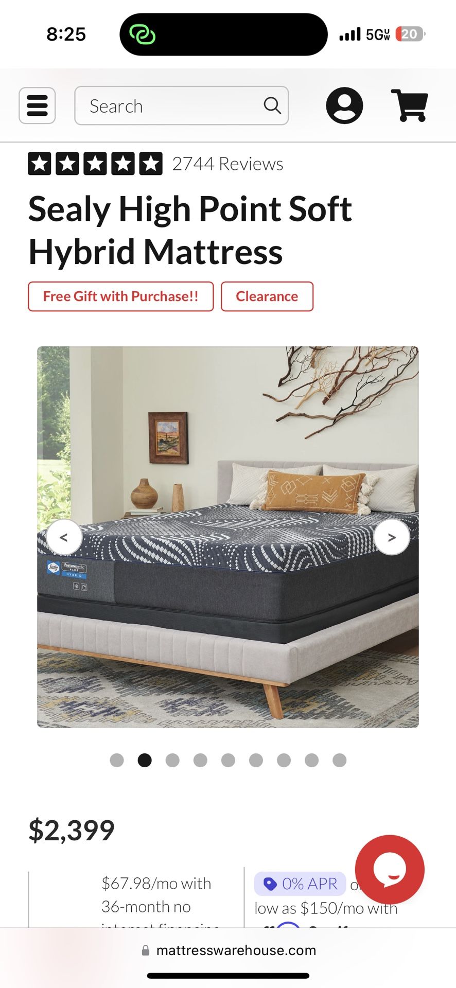 Both Mattress And Base Frame For 850