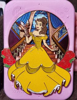Belle from Beauty And The Beast Jumbo Glitter Fantasy Pin