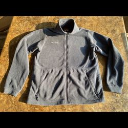 Columbia Classic Fleece Jacket Full Zip Grey Youth Boy's Size XL (18/20)
