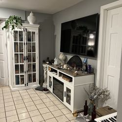 Vintage bookcase with doors
