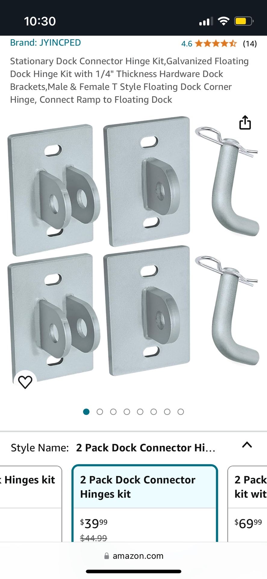 2pk Dock Connector Hinge Kit