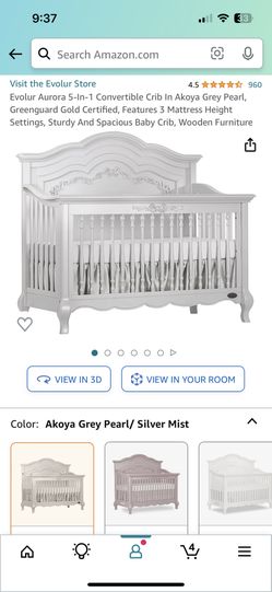 Evolur Aurora 5 in 1 Convertible Crib for Sale in Florence AZ