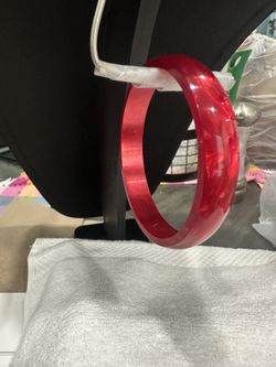 Red Acrylic Bangle Bracelet