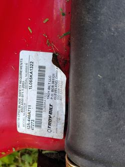 Troybilt self propelled push mower with bag