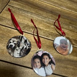 Photo Ornaments. Any Photo. Same Day $7/each 