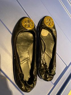 Tory Burch Black shiny flats