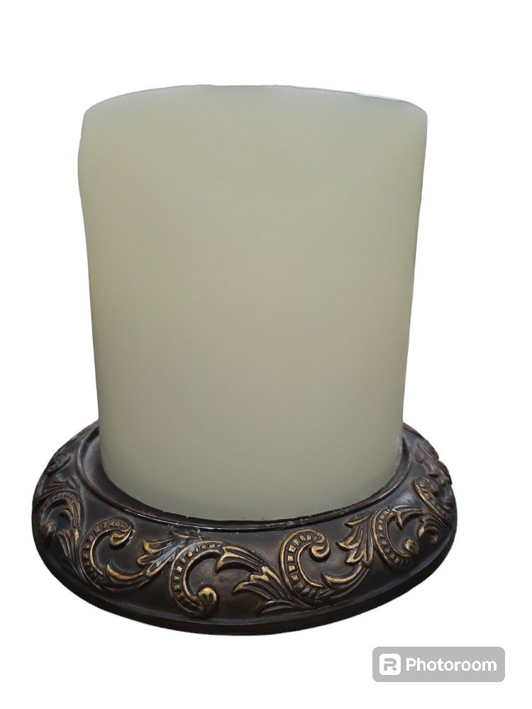 8 Inch Candle Holder & Candle 