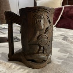 Hand Carved Wooden Cup