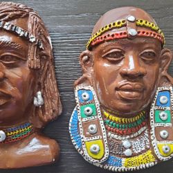 Hand Painted African Sculptures