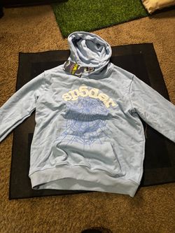 Graphic web Hoodie Light Blue