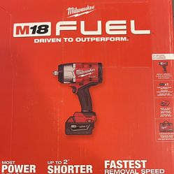 PRICE FIRM - Milwaukee M18 FUEL  1/2 in. Impact Wrench w/Friction Ring Kit 