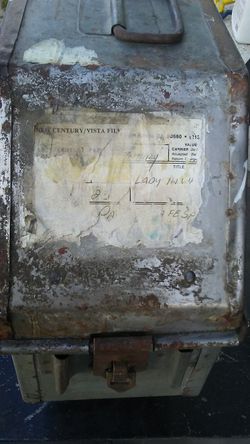 Old movie film canister
