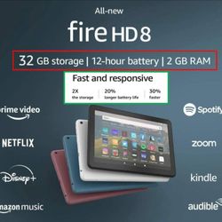 NEW & SEALED Amazon Fire HD 8 tablet - 10th Gen (newest version)
