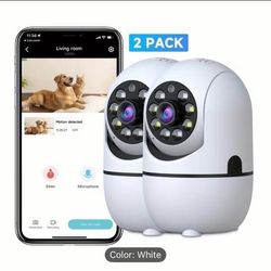 2pcs Indoor Security Camera, Baby/Pet Monitor