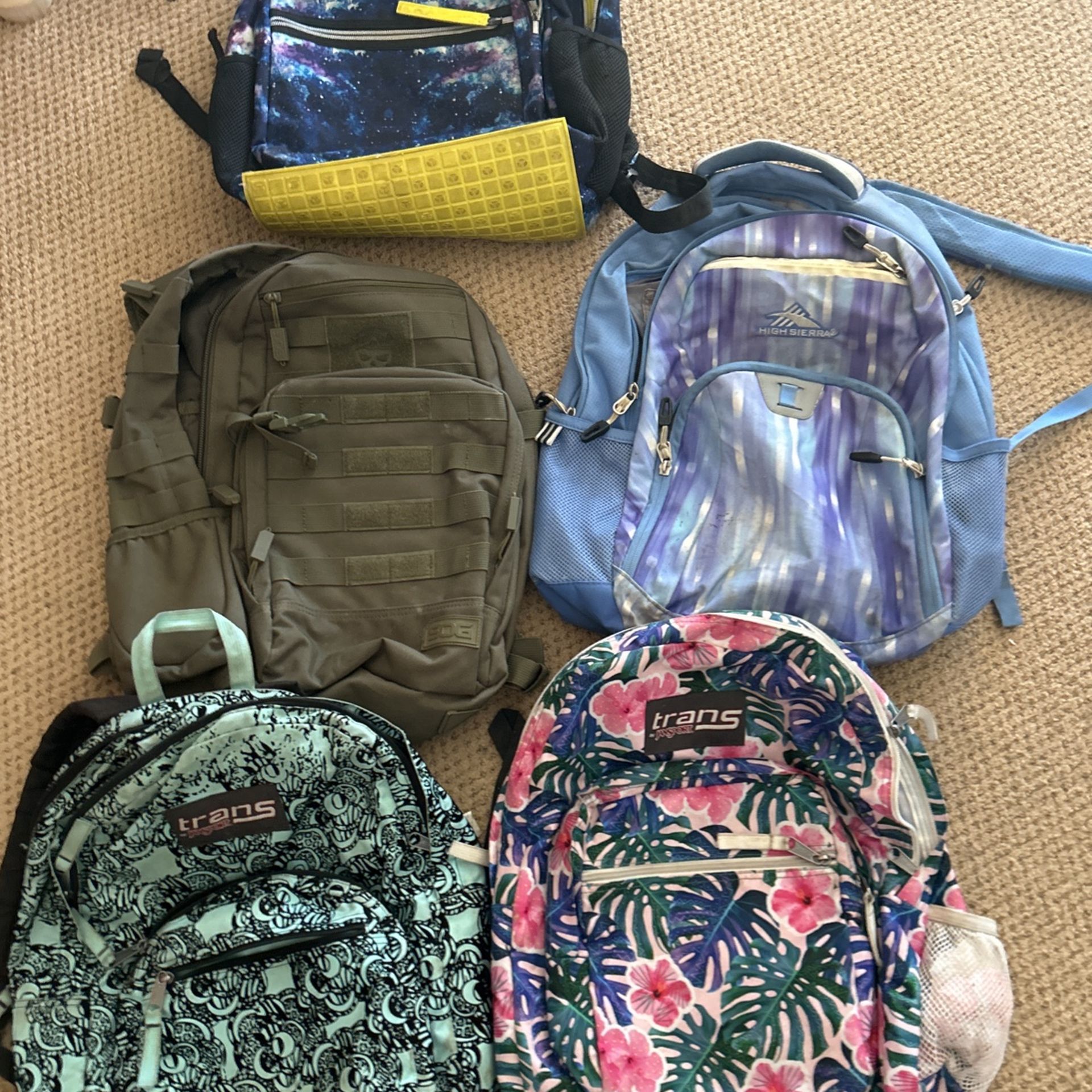 5 Backpacks 