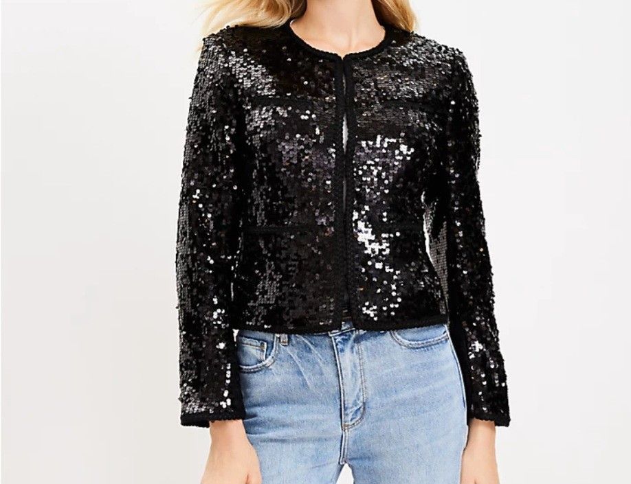 New with tags Ann Taylor Loft Sequin Crew Neck Jacket