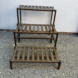 3-tier bamboo plant stand