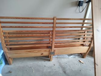 Ikea Queen Platform Bed with two Bedside tables