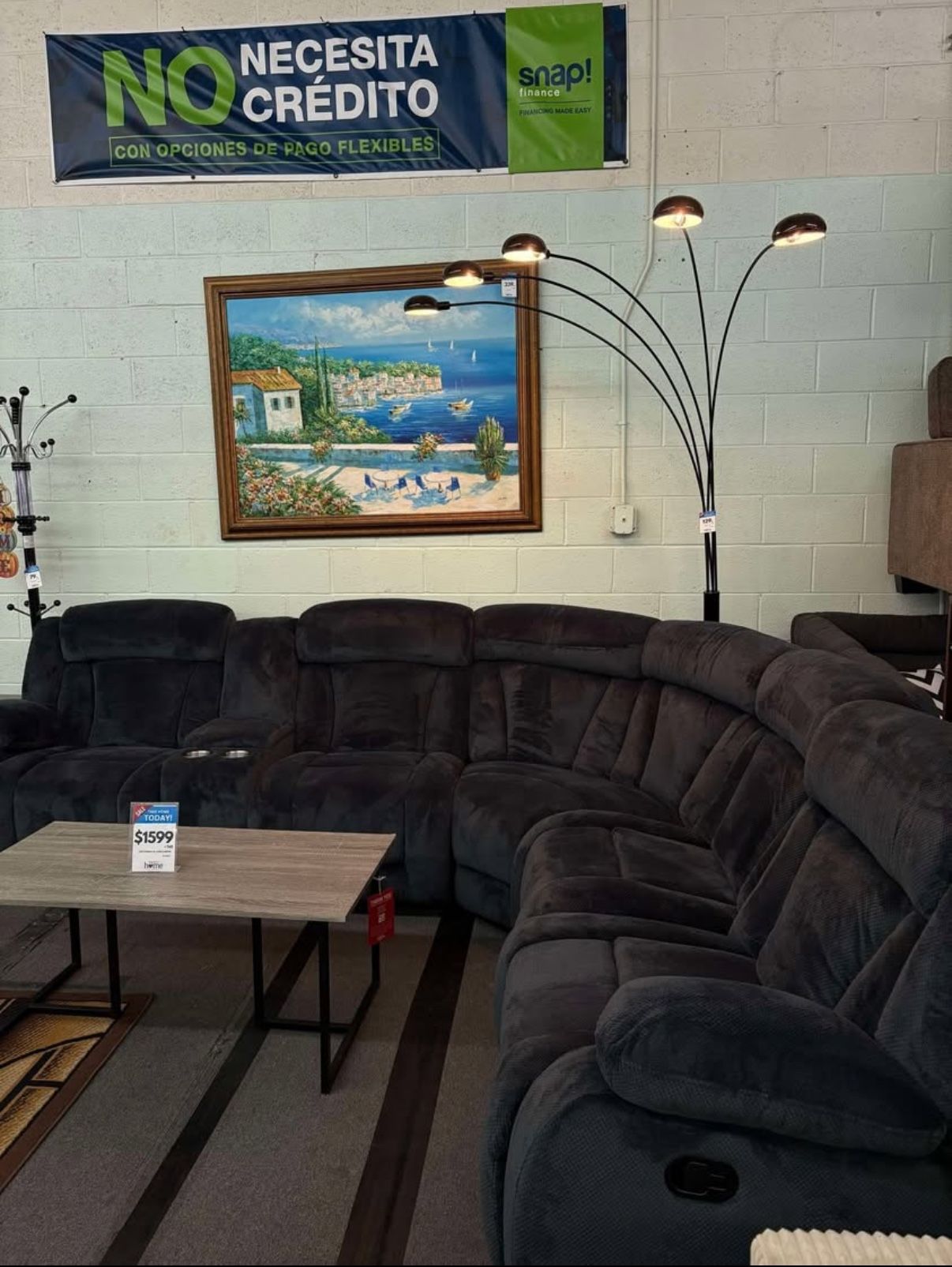 🛋️ NEW!! Sectional Sofa w/ 3 Recliners 🚛 Avail E-Z Clean fabric Chocolate brown color 3 Total Recliners STILL IN BOX 📦 Individual Pc (Can be arra