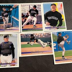 Lot of 6 Colorado Rockies MLB Baseball Cards