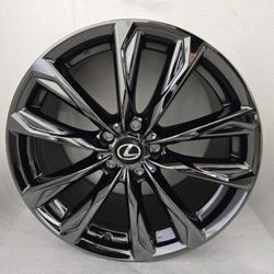 ONE Brand New Lexus 19x9.5 Black Chrome Wheel Rim IS RC