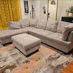 Sectional Couch With Storage Ottoman
