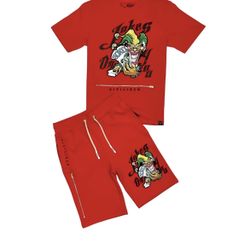 Civilized “Jokes On You” Short Set (Red)