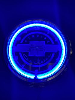 Neon Chevy clock