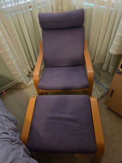 POANG Chair and Foot Rest