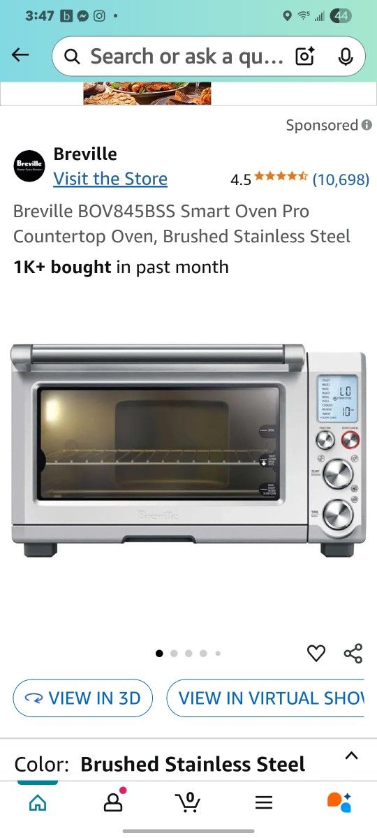 Breville BOV845BSS Smart Oven Pro Countertop Oven, Brushed Stainless Steel