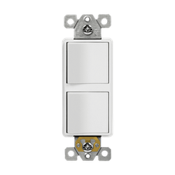 ENERLITES - Dual Rocker Switches, Single Pole - WHITE