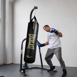 Stand With 100 Lbs Punching Bag  And Gloves