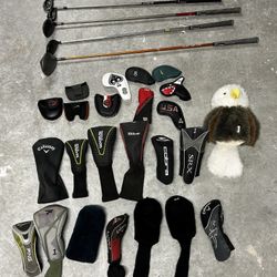 Golf clubs and Club covers 