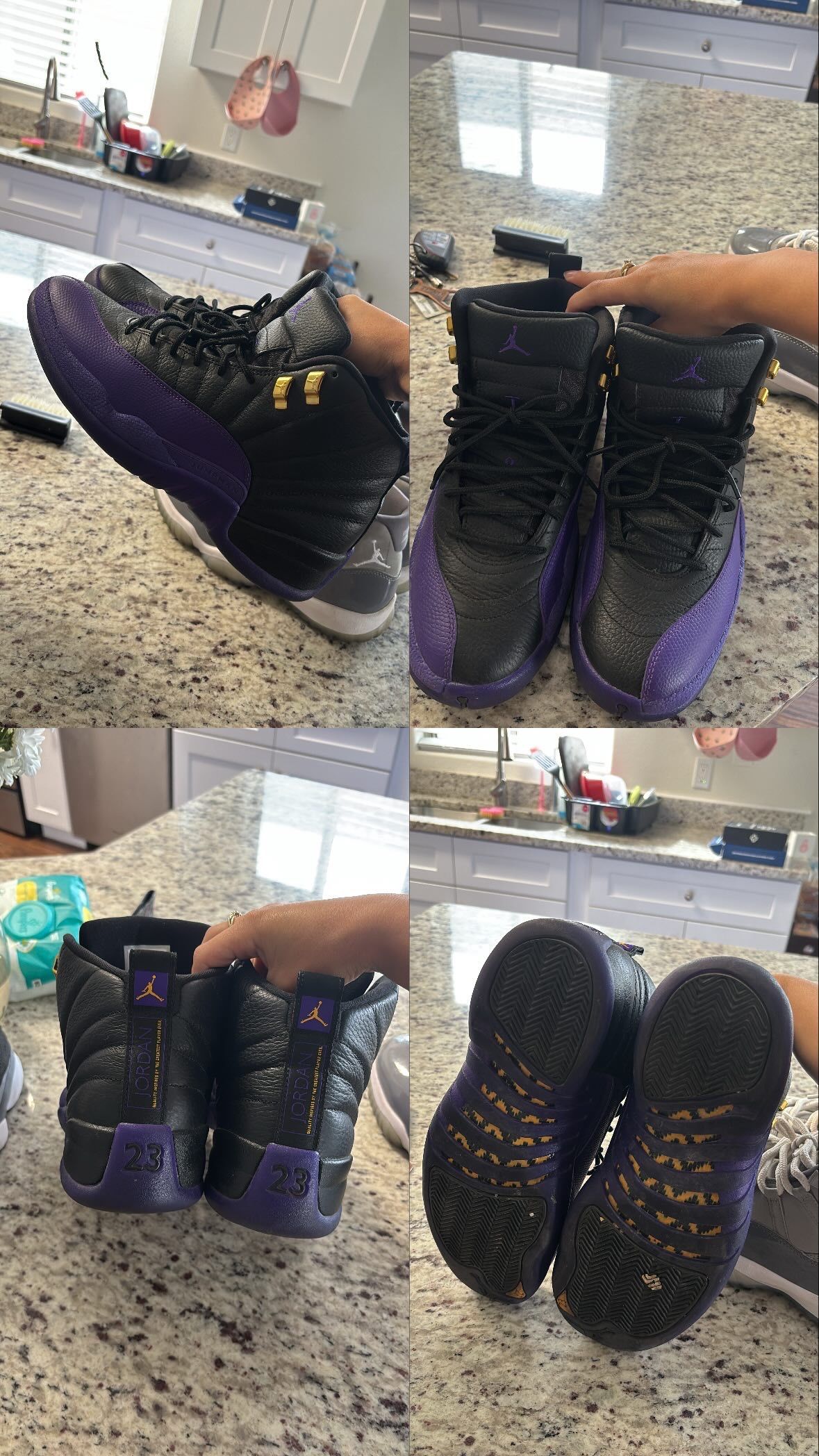 purple jordan 12’s