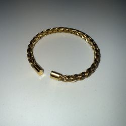 Gold Braided Rope Bracelet