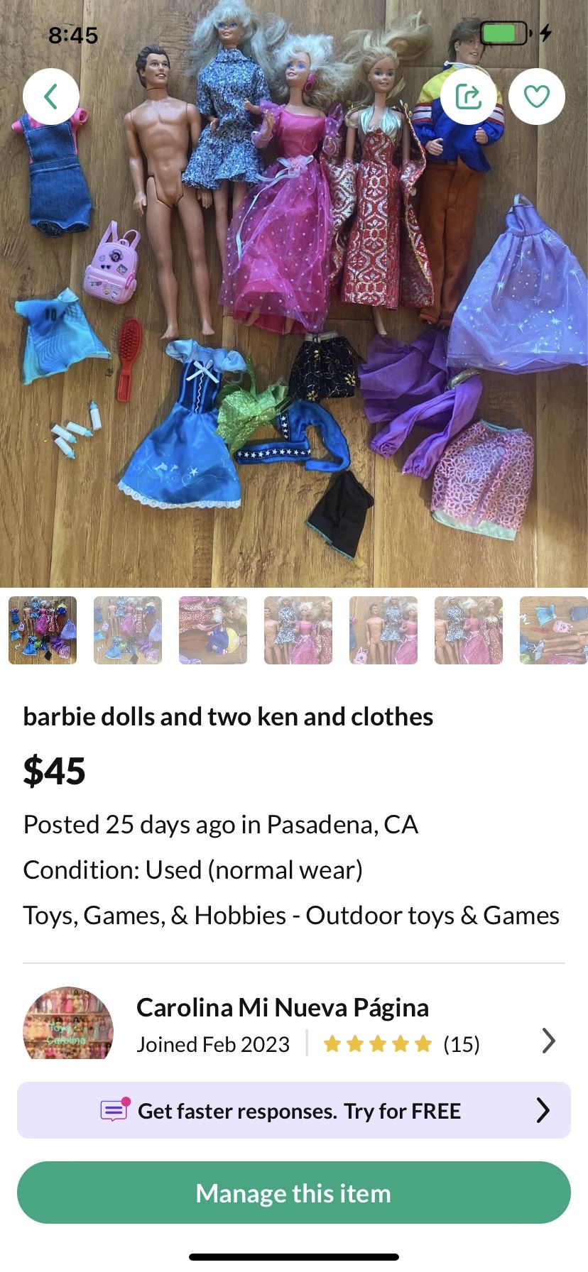 barbie dolls and two ken and clothes