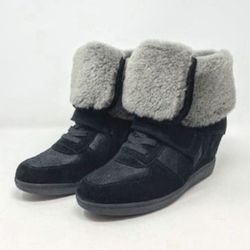 NEW Ash Suede Wedge Sneaker Bootie Women's Size 40 -