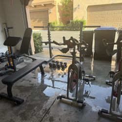 Title: Gym Equipment Bundle / Spin Bikes, Benches, Weights – OBO