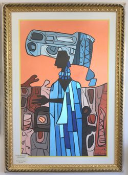 CUNDO BERMUDEZ GOUACHE ON PAPER 40" X 26"