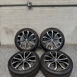 21" MSW48 BD BMW X5 X6 G05 G06 Wheels Rims Set of 4 21X9 5x112 + Winter Tires