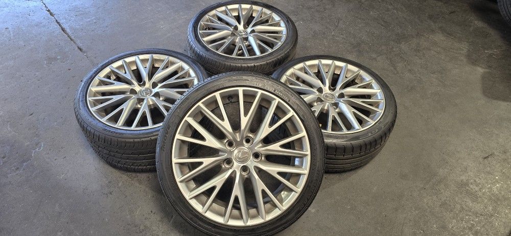 lexus is250 18inch stock staggered wheels and tire for sale 5×114.3