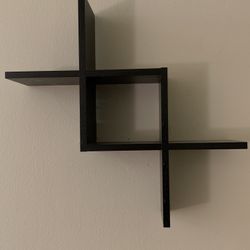 1 Pair Criss-cross Wall-mounted Shelves