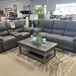 Leather Sofa & Loveseat