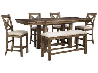 Moriville 6-Piece Counter Height Dining Room Set