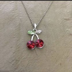 WGP Swarovski Elements Cherry Pendant Necklace