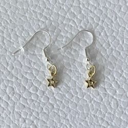 Gold Mini Stars Metal Dangling Earrings